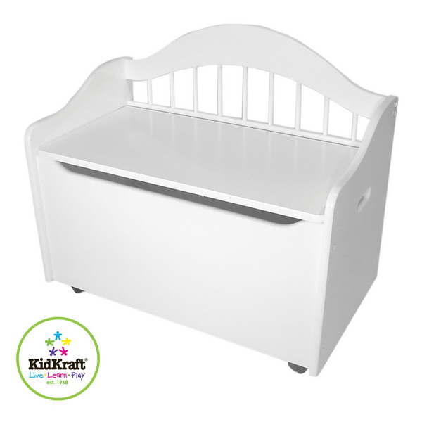 argos white wooden toy box