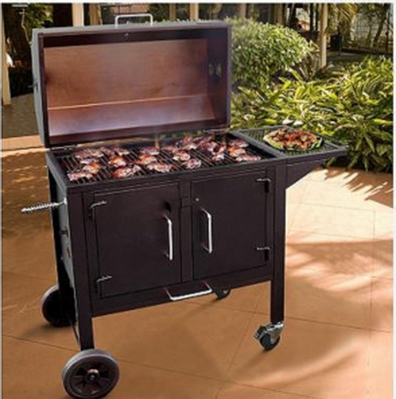 New Large Heavy Duty Charcoal BBQ GRILL Black Dog 28 Barbecue Cast Iron