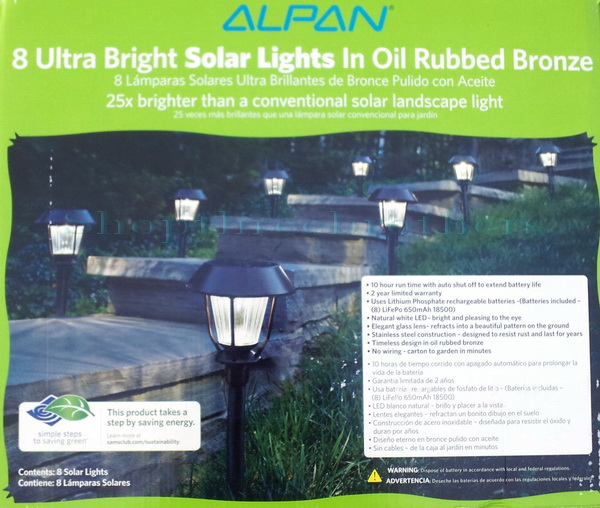 New Alpan 8 Ultra Bright LED Solar Path Lights In Oil Rubbed Bronze