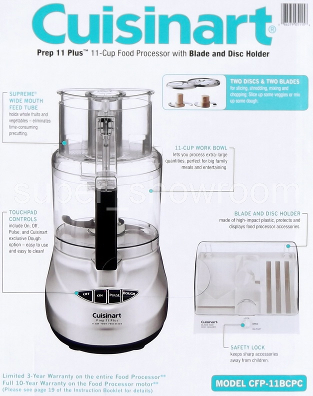 New Cuisinart Prep 11 Plus 11 Cup Food Processor with Blade & Disc