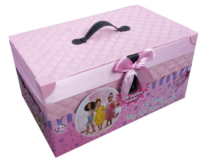 New 36 Pc 3 Outfits Miss Princess Dress Up Pink Trunk