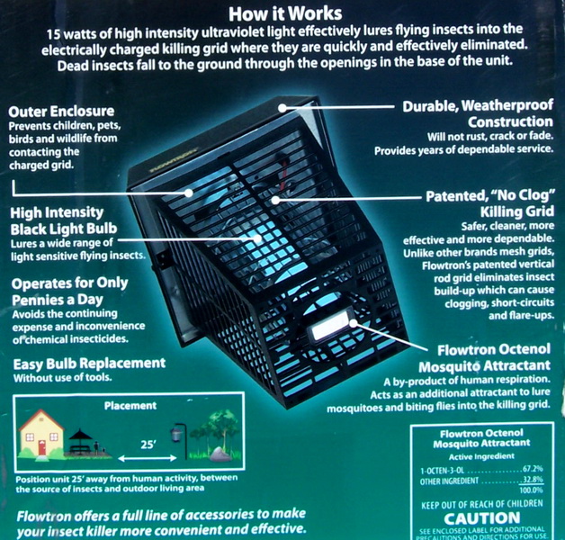 New Electric BUG ZAPPER Flowtron 1/2 Acre Mosquito Killer