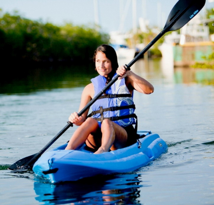 New 2 Sea Kayaks 8' Adult & 6' Youth with Paddles Lake Paddle Board