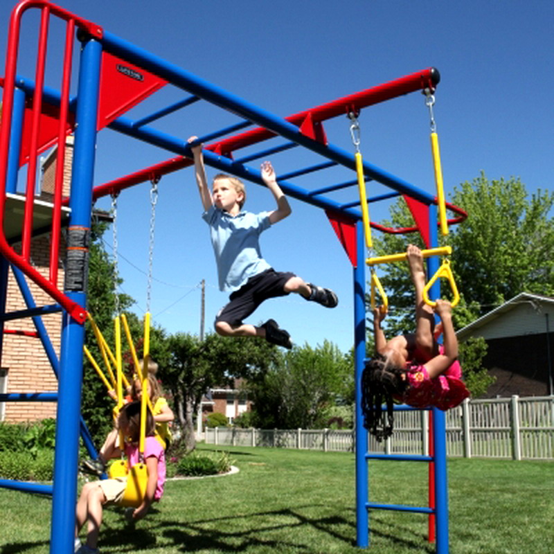 thumbnail image 2 of 18-Inch Monkey Bars For Backyard Playset - 12 Heavy Duty Steel Bars With Powder Coating, 250lb Capacity 2 of 11