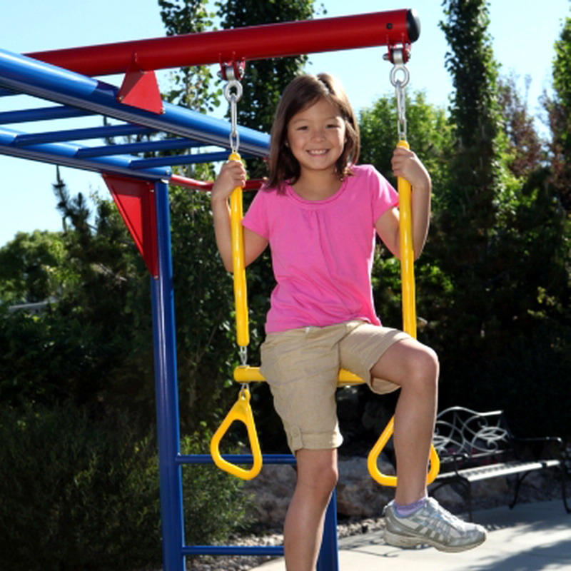 New Huge Multi Color Metal Playground SWING SET Monkey Bars Slide