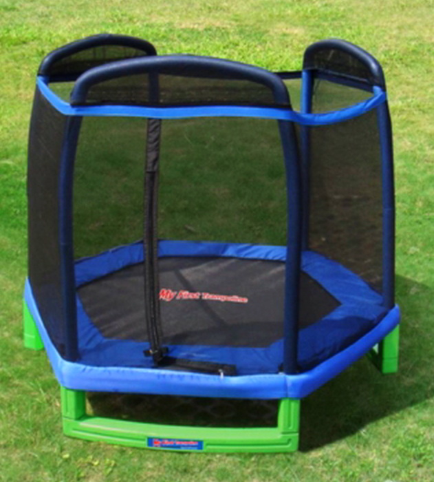 New Kids Enclosed Trampoline Beginner Youth Jumper Safe Walls 88