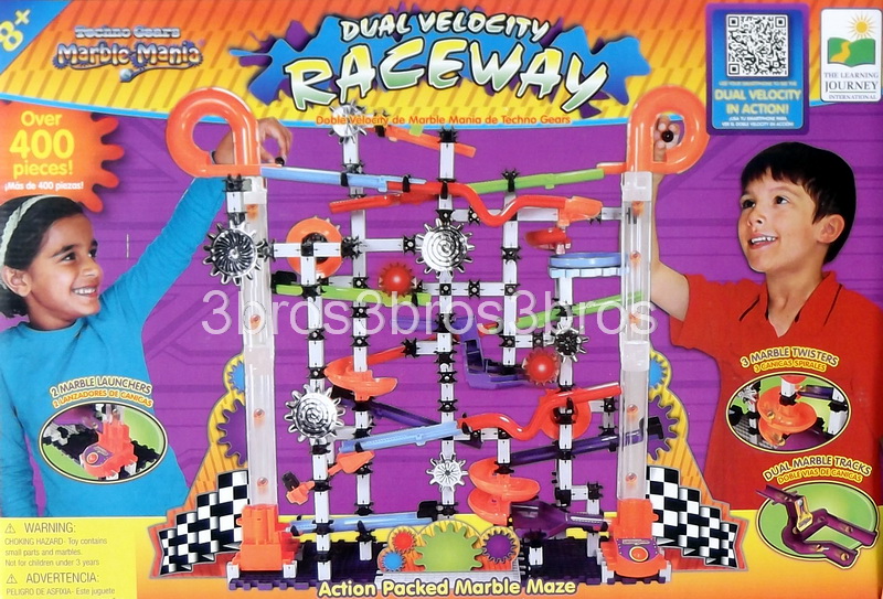 New Techno Gears Marble Mania Dual Velocity Dual Tracks Raceway 400+ Pc