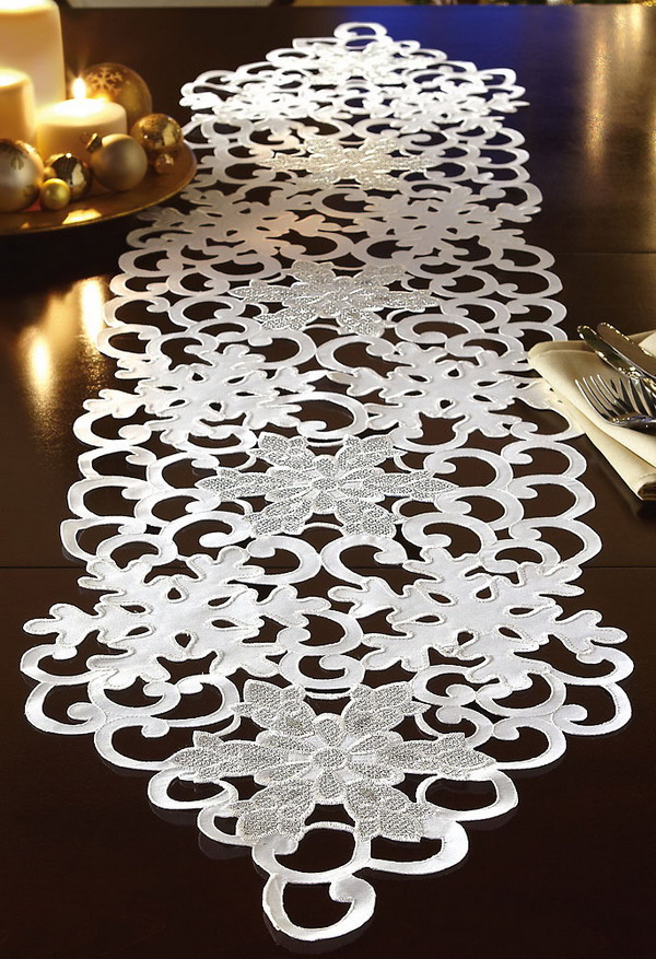 White Table 034 Lace christmas Decoration Christmas 60 canada  eBay runner Snowflake  table Runner
