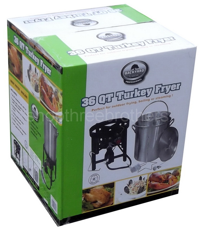 New 36 Quart Outdoor TURKEY FRYER Deep Steamer & Food Boiler Pot Stand