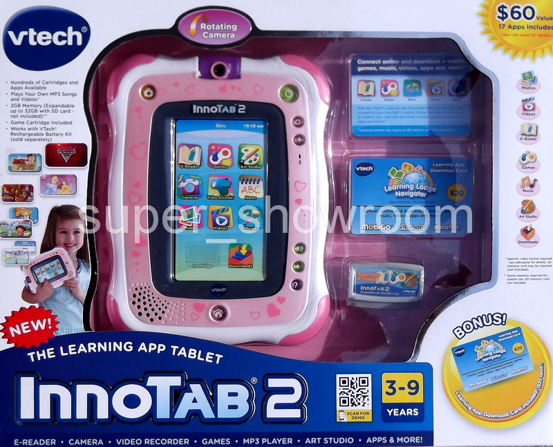New VTech PINK InnoTab 2 Kids Learning Tablet 5" Touch Screen V-Tech
