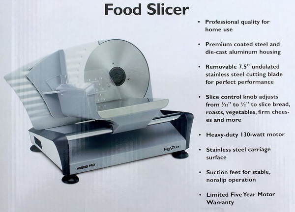 waring pro food slicer 7.5