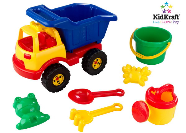New 7 Piece Big Dump Truck Sand Toys Set Bucket Shovel