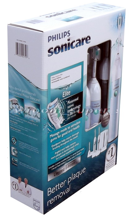 New Philips Sonicare 2 Pack Electric Toothbrushes & Chargers Elite 3 