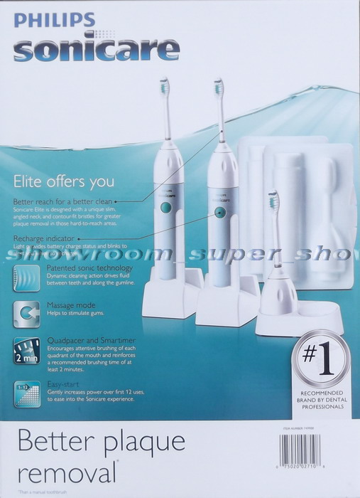 New Philips Sonicare 2 Pack Electric Toothbrushes & Chargers Elite 3 