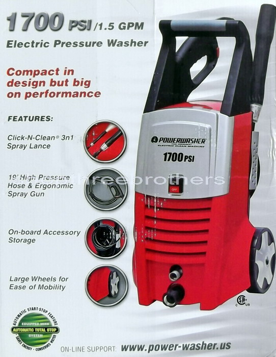  PSI Power Washer Electric Pump Water Pressure Cleaner Water Spray Wand