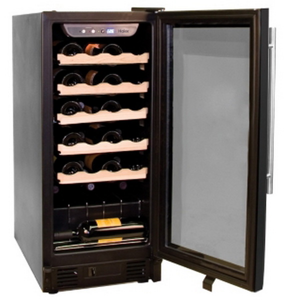 New Black 26 Bottle Haier Under Counter Wine Fridge  