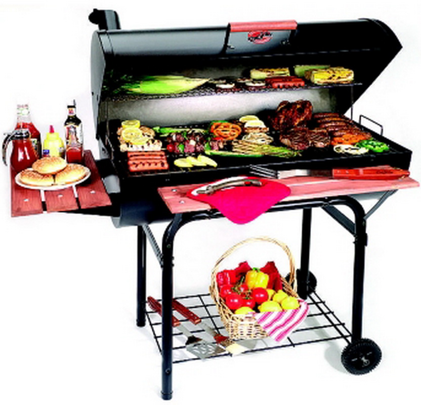 New 49 Charcoal Grill Black Steel Barrel BBQ Barbeque Outdoor Cooking 