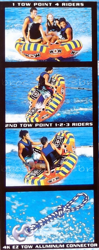 New Huge 1 2 or 4 Person Towable Tow Tube 62 x 62 WOW 4 Pod Water 