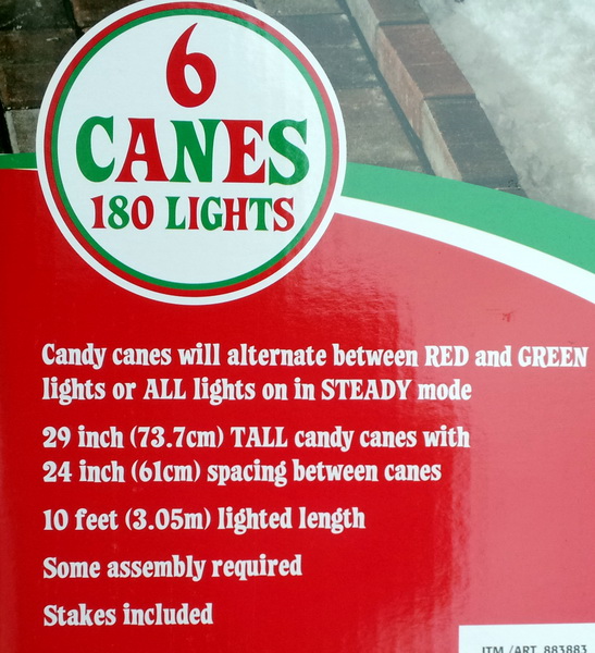 New Set of 6 Color Changing Candy Canes Christmas Decoration Red Green