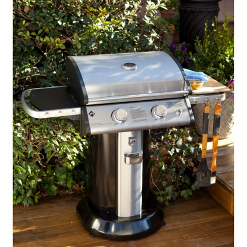 New Propane Gas Patio BBQ Grill 26,000 BTU Dual Burner Cover 