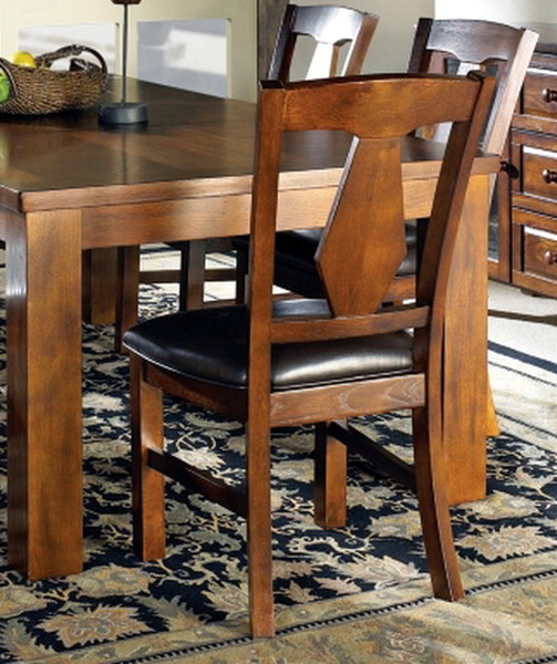New Wood Dining Set Table 4 Chairs Bench Dark Cherry Finish 60" 78"x 42"