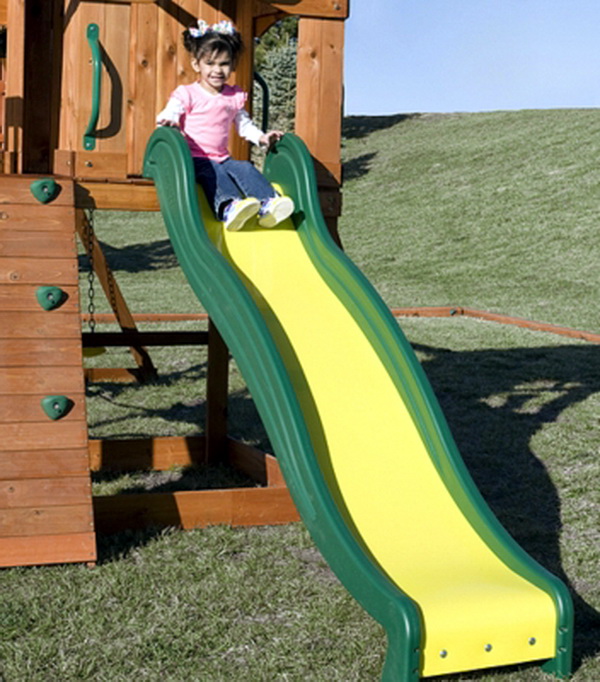 New Kids Big Cedar Swing Set Slide Clubhouse Playground  