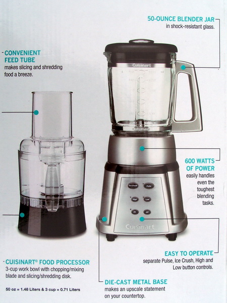 New Cuisinart SmartPower Duet Blender Plus Food Processor Slicer 