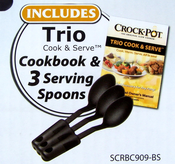  CrockPot 3 Trio Slow Cooker Buffet Warmer Crock Pot Stoneware Servers