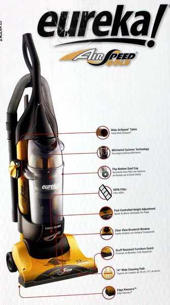   AirSpeed Gold Bagless Upright Vacuum Cleaner 46 ft. of Extended Reach