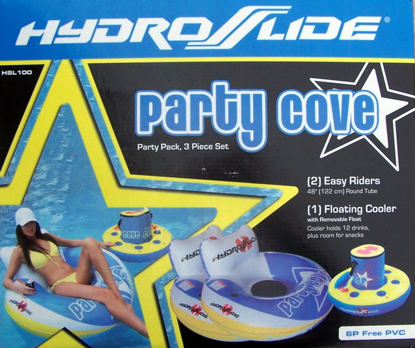 New 2 48 Round Pool Lake Floats + Floating Cooler Set  