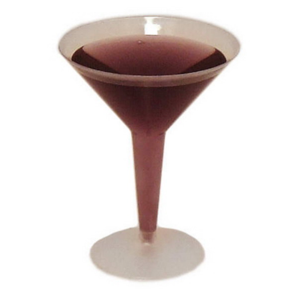 120 New 8 oz Clear Disposable Plastic Martini Glasses  