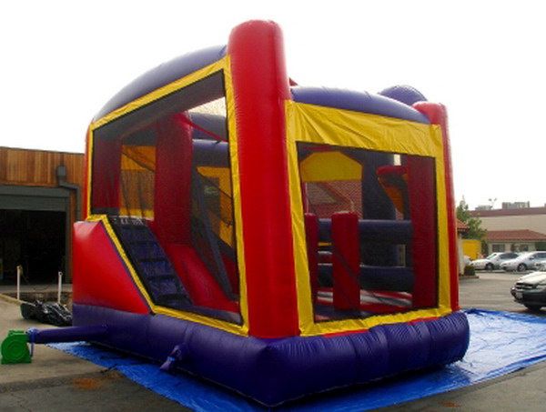 New Kids Inflatable Ninja Jump Bounce House 5 Activity Combo 15 Tall 