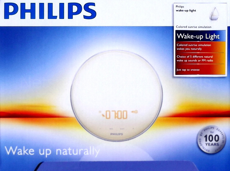 New Philips Wake Up Light Colored Sunrise Simulator Radio Lamp Alarm Clock