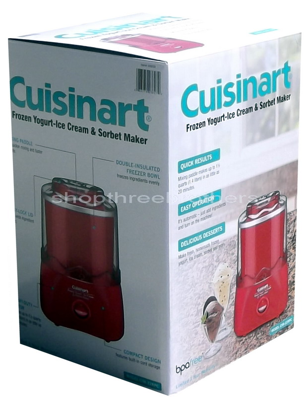 NEW Cuisinart 1 1/2 Quart Ice Cream Maker Frozen Yogurt Sorbet 