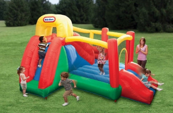 New Big Inflatable Dual Slide Fun Bounce House Bouncer  