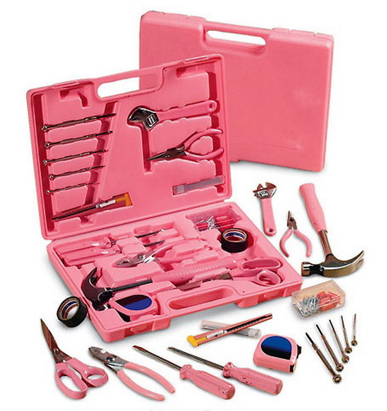 New LADIES PINK TOOL KIT 100+ Piece SteelTec Womens Gift Set Case Box