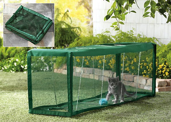 New Large 48 Outdoor Pet Cat Play Enclosure Mesh Tunnel Cage  